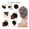 Extensiones De Moño Pelo Desordenado Postizo Moño, 2 Piezas