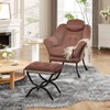 Lazy Chair with Ottoman - Modern Lounge Chair for Small