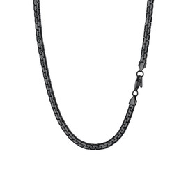 Prosteel Men's Venetian Chain with Lobster Clasp 4 mm / 6 mm Wide Chain with Lobster Clasp for Men and Boys, Length 46–76 cm Selectable, Stainless Steel