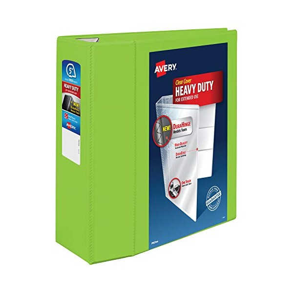 Avery Heavy Duty View 3 Ring Binder, 5" One Touch