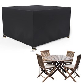 BROSYDA Protective Cover Garden Furniture Waterproof 126 x 126 x 74 cm, 600D Oxford Covers for Cube Garden Furniture, PU Coating, with Tight Straps and Drawstring