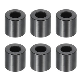 PATIKIL M5 Aluminum Spacers, 6 Pcs Metal Spacers Aluminum 5.2mm ID x 10mm OD x 10mm L Aluminum Spacer Screw Standoff Round for 1/5" or M5 Screw Bolts,Black