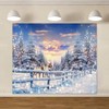 Winter Forest Wonderland Christmas Backdrop for Photoshoot 10x8ft Forest Reindeer