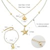1 Pcs Shell Starfish Necklace and 1 Pcs Bracelet Adjustable