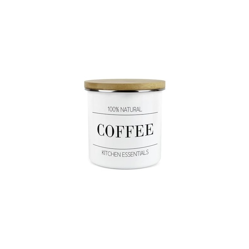 Minimalist Kitchen Essentials Coffee Storage Canister - Modern Black &