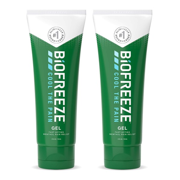 Biofreeze-13529 Pain Relief Gel, 4 oz. Tube, Pack of 2 (Packaging May Vary)