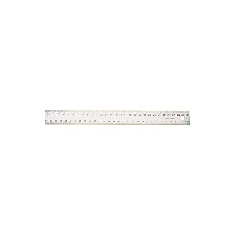 Wedo 525130 Steel Ruler With Cork Backing, 30 cm, Silver