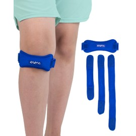 KARM Knee Support for Kids - Osgood Schlatter Knee Support for Girls and Boys | Junior Teenager Patella Tendon Knee Strap | Arthritis Pain, Knee Pain and Sports (1 Piece, Blue)