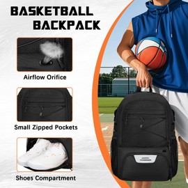 Goloni Basketball Bag,Large Sports Bag with with Separate Ball & Shoe Compartments,Gym Bag for Basketball,Soccer,Volleyball