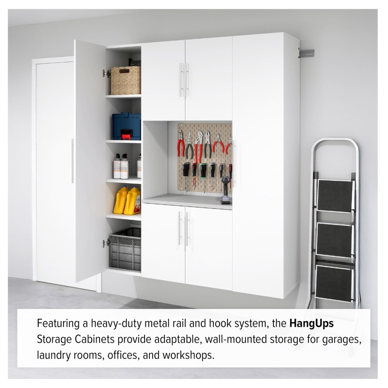 Prepac HangUps 30" Upper Garage Cabinet, Bathroom Cabinet Wall Mount,