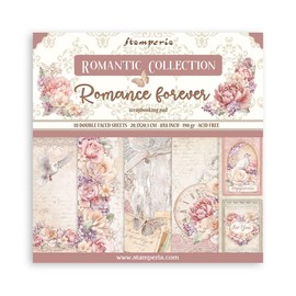 Stamperia Mini Album di Ritagli 10 8 x 20,3 cm (8x8) Romance Forever, Multicolore, 20 x 20 cm