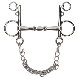 Stainless Steel Horse Pelham Bit Gnaw Resistant Ease of Control Jointed Mouth Pelham Bit for Horses