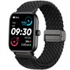 CUNUJIX Magnetic Braided Watch Bands Compatible with Woneligo/Fitpolo Smart Watch IDW13,22mm Loop Stretchy Nylon Elastic Fabric Strap for FITVII H56/ENOMIR ID208BT/TOOBUR IDW16/MILOUZ IDW19 Watch