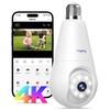Hugolog 4K Light Bulb Security Cameras Wireless Outdoor-2.4GHz Cameras for