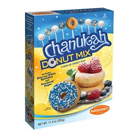 Hanukkah Donut Mix - Includes Blue and White Sprinkles and Powdered Sugar, Fun Chanukah Activity for the Whole Family!