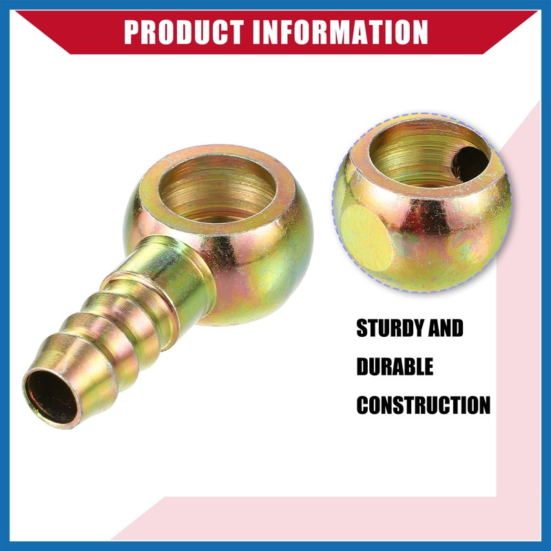 A ABSOPRO Banjo Bolt Hose Barb Fitting/Inner Brake Fuel Line