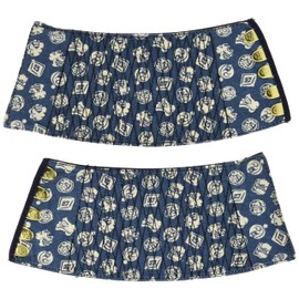 K-WORK B-40 Real Indigo Dyed Gauntlet 5 Pieces Kofobe, Large