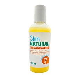 SKIN NATURAL - Bálsamo Crema Extra Nutritiva 100% Natural 125ml. Previene, Atenua y Disminuye Estrías, Celulitis, Cicatrices, Imperfecciones e Impurezas. Embarazadas, Dietas, Deportistas, Skincare general