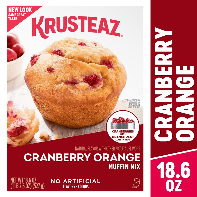 Krusteaz Cranberry Orange Muffin Mix, 18.6 OZ (Pack of 3)