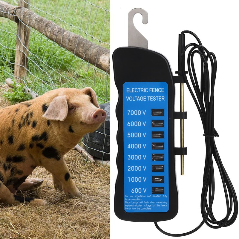 Riuulity Electric Fence Voltage Tester Multi Light Voltage Detection for