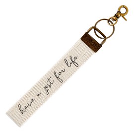 Keychain by Heartfelt - Key Rings - Canvas Wristlet Strap Lanyard Key Chain, 8.75-Inch, Zest For