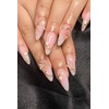 RUOKEXIN Medium Almond Press on Nails Pink Ombre Fake Nails
