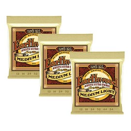 Ernie Ball 2003 Earthwood 80/20 Bronze Medium Light Acoustic Strings (3-Pack) (Standard)