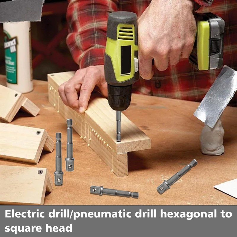 INCAUCA 12 Pack 1/4 Socket Adapter, Drill Bit Adapter, Hex