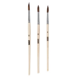 Idena 60108 Hair Brush Set of 3 in Sizes 8, 10 & 12