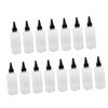 FRCOLOR 15pcs Clear Hair Dye Bottles with Pointed Mouth for