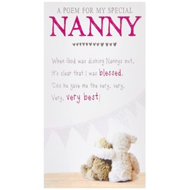 Blessed Greetings Card Nanny Birthday Card. Birthday Card for Nanny, Nice Words Birthday Card For Nanny, Happy Birthday Nanny Card