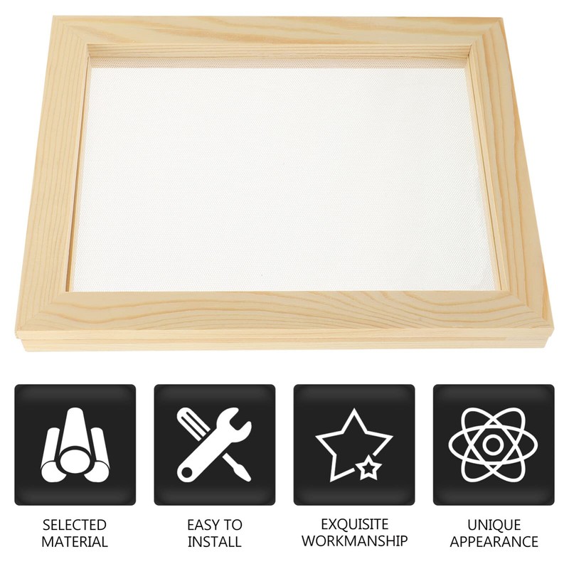 Lurrose Wooden Papermaking Screen and Deckle Wooden Paper Making Frame