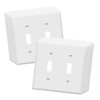 ENERLITES - FBA_8812-W-10PCS Toggle Light Switch Wall Plate, Size 2-Gang