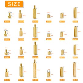 210pcs Brass Hex Standoff Male Female PCB Motherboard M2 M3 M4 M5 Asosrtment Kit