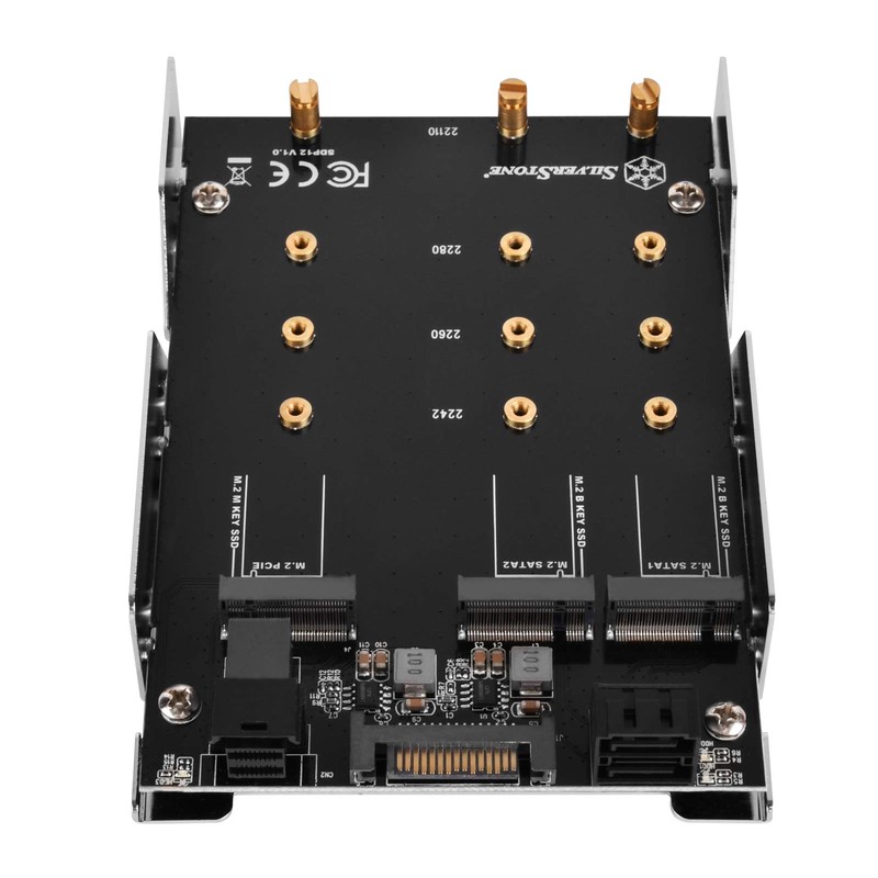 SilverStone Technology 3.5" to 2 x M.2 SATA and 1