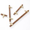 AENZOOY 6 Pack Zinc Alloy Black Walnut Kitchen Pulls Cabinets