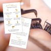 Lash Extension Aftercare Instructions Cards | 50 Pack | Size