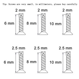 newlng Small Screws Phillips Flat Head Cross Self Tapping Tiny Screw Cabinet Electronic Accessories Screw Multifunctional DIY Micro Woodworking Screw Set Bronze 1200PCS