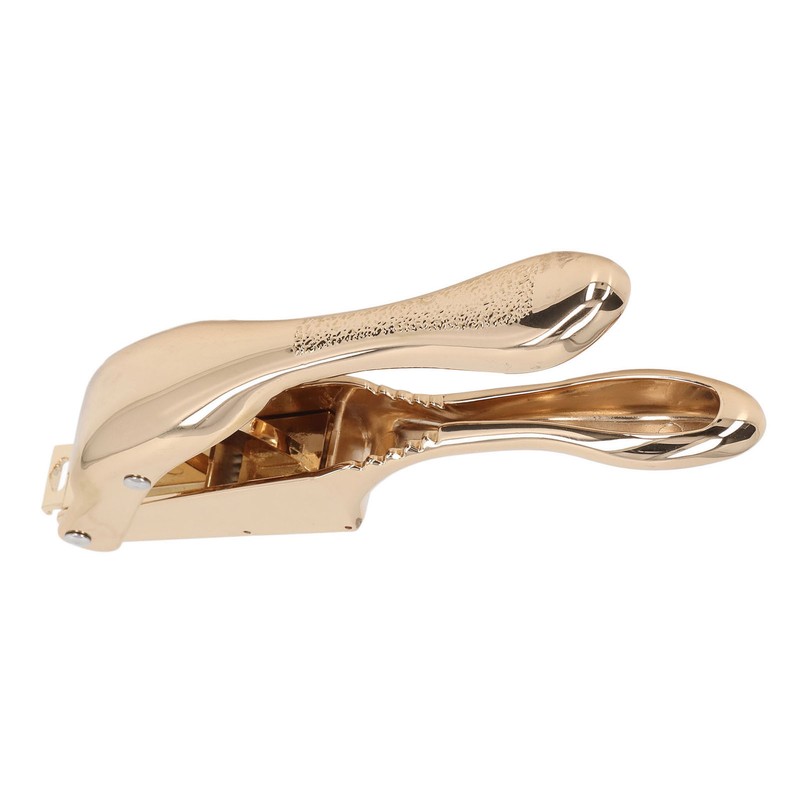Garlic Press Gold Color Aluminium Alloy Dolphin Style Teeth Design