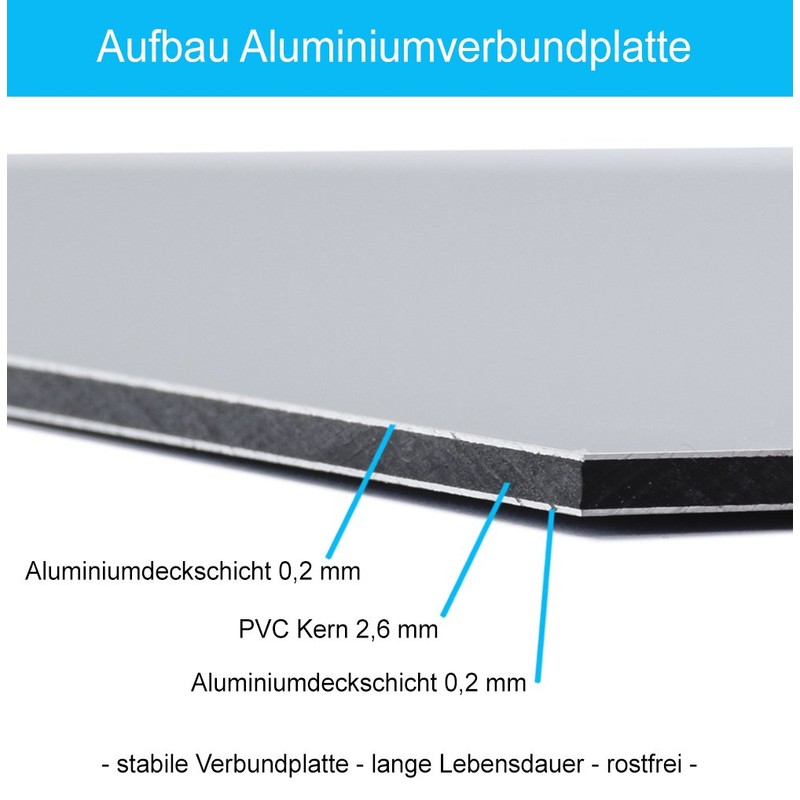 Sign "Achtung Videoüberwachung" in Multiple Languages Aluminium / Dibond 200