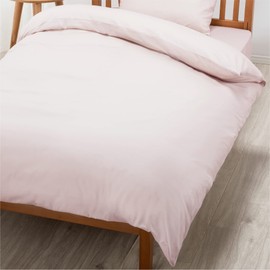 Nishikawa BE36001 PI03600017 Duvet Cover, Single, Washable, Skin-friendly, 100% Broad Fabric, Quick Snap for Easy On and Off, Double Zippers on Both Sides, Solid Color, Pink