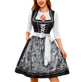 RSLOVE Oktoberfest Costumes Women Dirndl - Oktoberfest Dress Beer Maiden Costume German Women Lederhosen, No Blouse