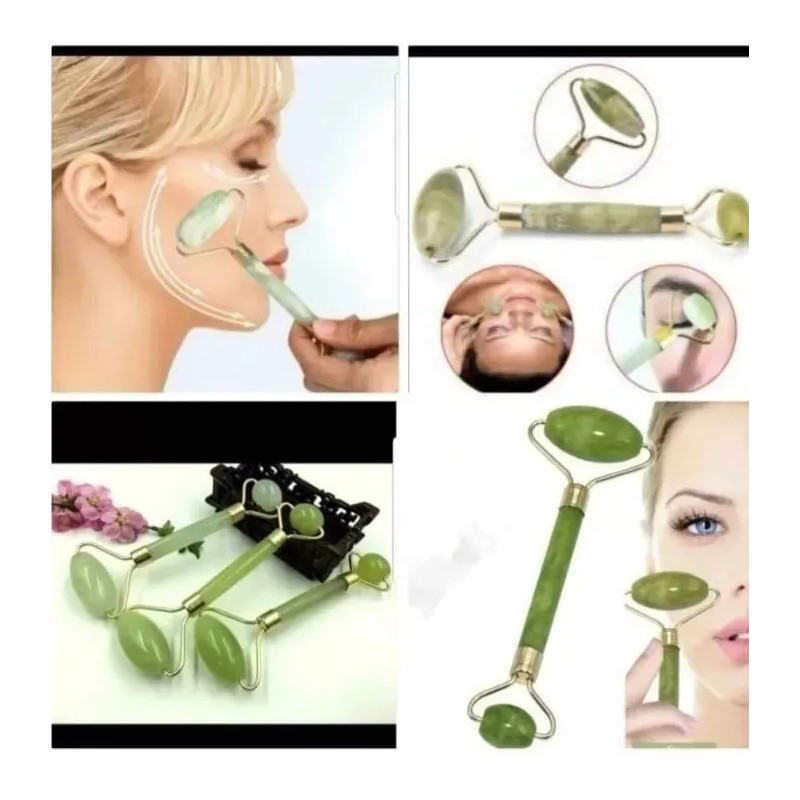 OEM 10 Rodillos De Jade 100% Natural Masaje Facial ***mayoreo***