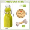 Teenyyou 20 PCS 4.05OZ Mini Flip Top Square Glass Bottle
