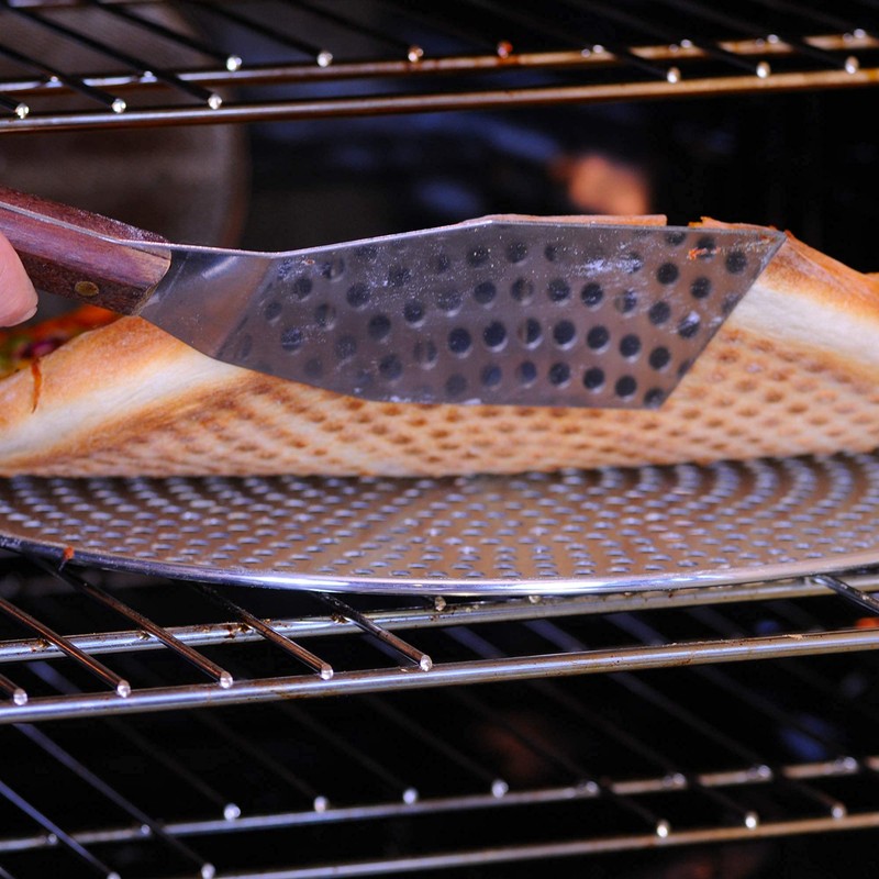 Crown Pizza Pan with Holes 14 inch, 1 Pack, Sturdy,
