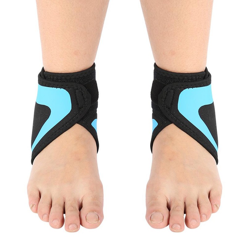 Ankle Support Brace Protector Adjustable Foot Achilles Strap Bandage Blue