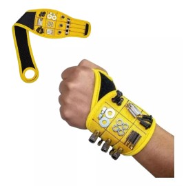 Estuchelandia Pulsera Magnética Con Imanes Correa Soporte Clavos Tornillos