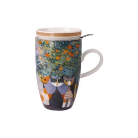 Teacup with Lid and Strainer Tempi Felici - Rosina Wachtmeister