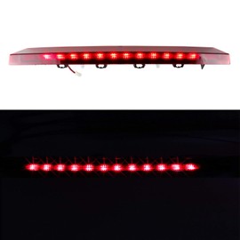 Third 3rd Brake Light for 1999-2004 Ford Mustang, High Mount Rear Roof LED Stop Lamp (Red Lens)