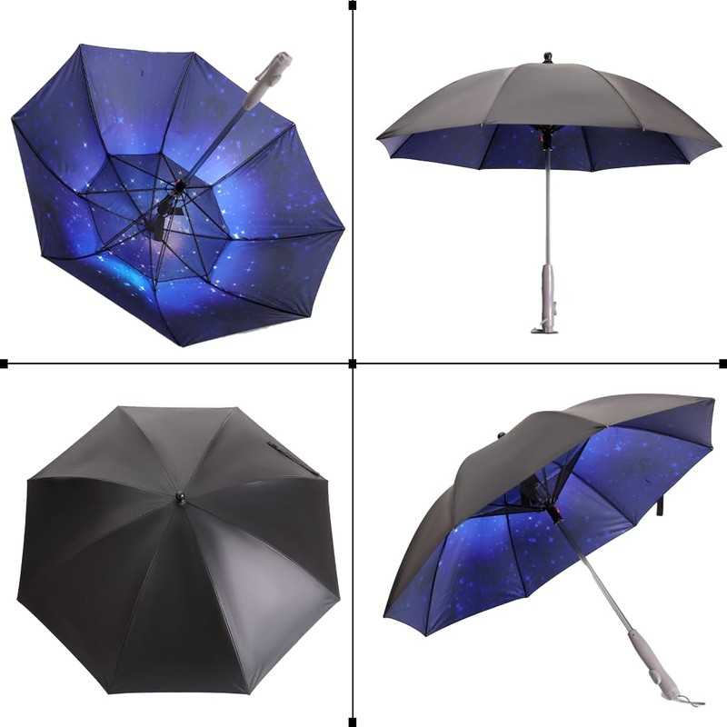 Tefedpot Umbrella with Fan and Mist Spray, 2025 upgraded 3-in-1